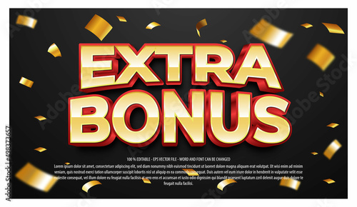 Editable text effect extra bonus style