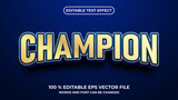 Editable text effect champion style