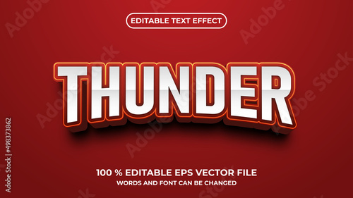 Editable text effect thunder style