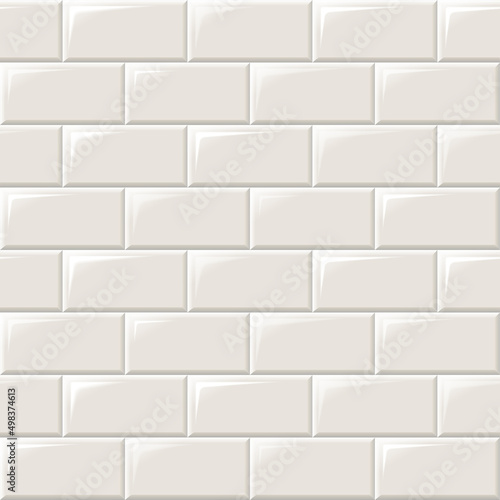 3D Fototapete Badezimmer - Fototapete decorative white tile