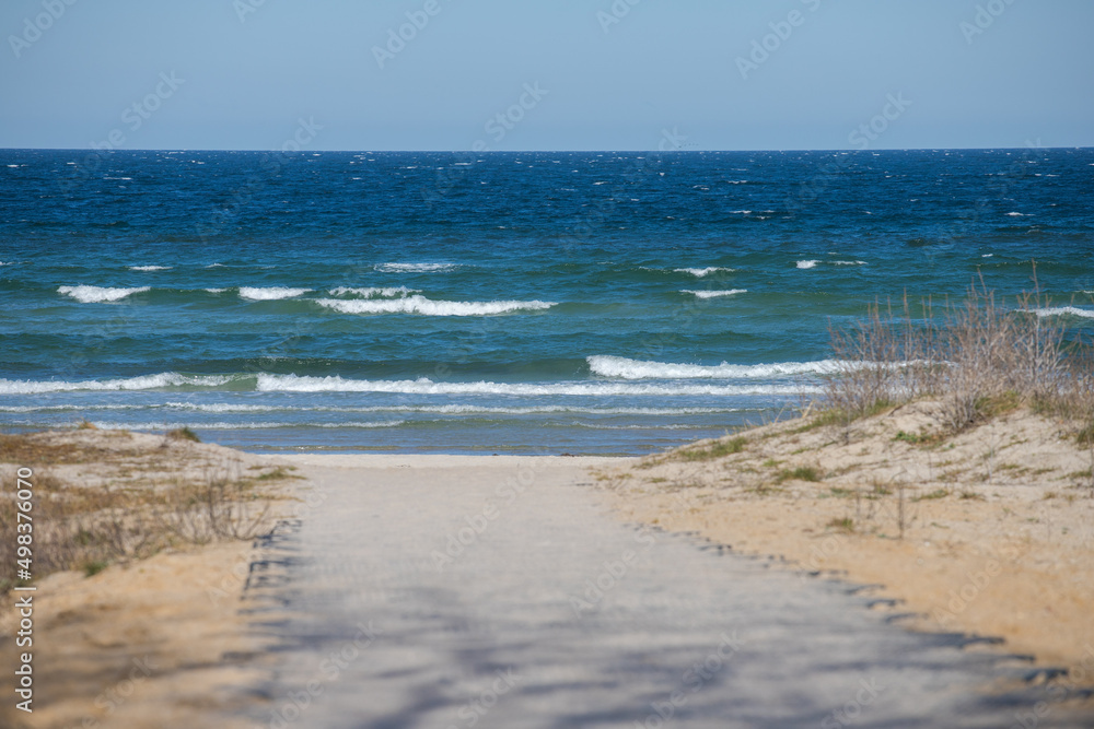 access to a sandy Baltic beach in northern Germany