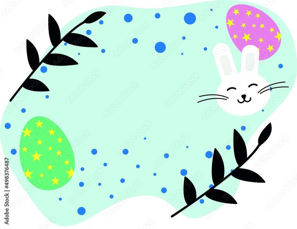 Easter template. Happy easter illustration 