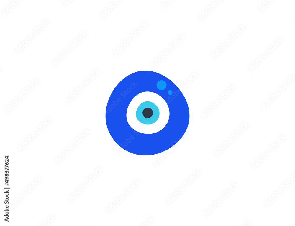 Nazar Amulet vector flat emoticon. Isolated Evil Eye Talisman illustration. Nazar Amulet icon