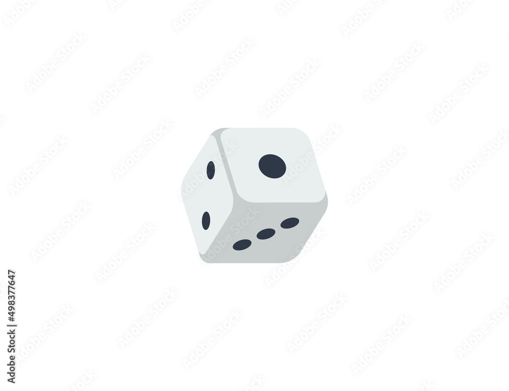 Game Die vector flat emoticon. Isolated Dice illustration. Game Die icon Game Die vector flat emoticon. Isolated Dice illustration. Game Die icon