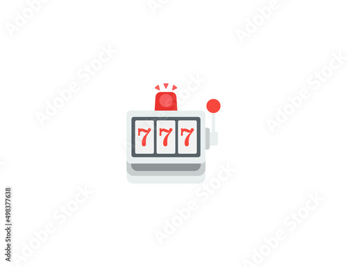 Slot Machine vector flat emoticon. Isolated Casino illustration. Slot Machine icon