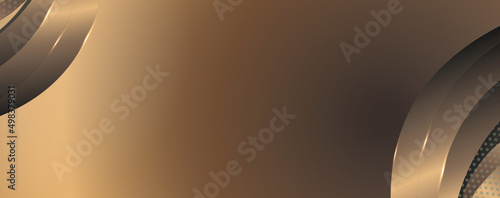 Golden background. Dark abstract background with gold volumetric elements. Colorful golden glitter. Place for your text. vector file.