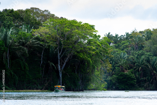 tourist boat ride on lake gatun panama canal photo