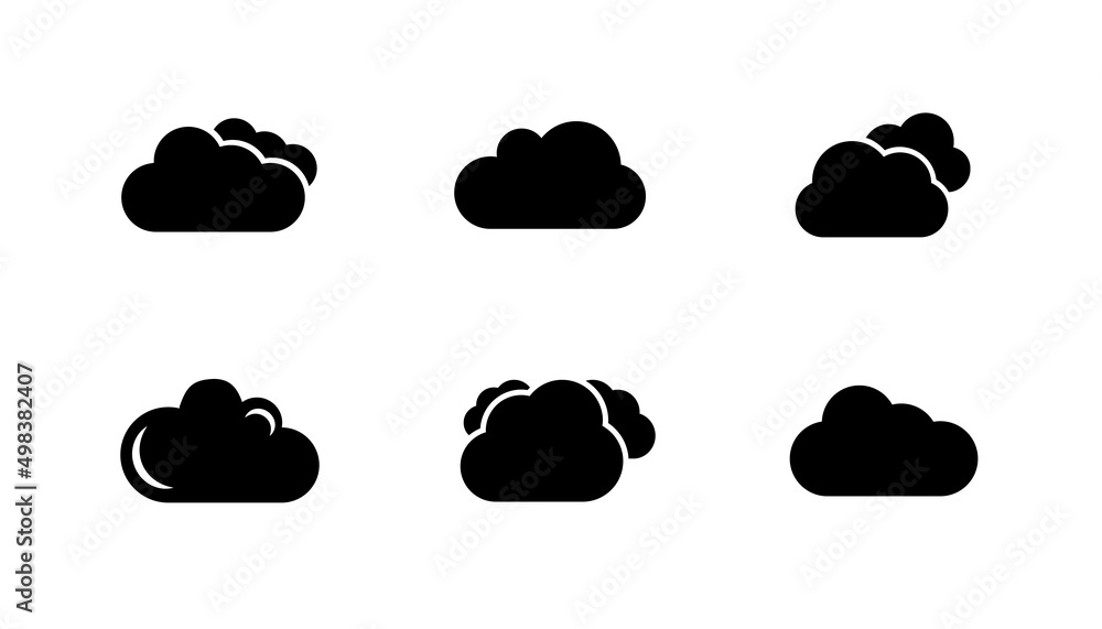 Big set with cloud icon isolated on white background. Big set with cloud icon isolated on white background.