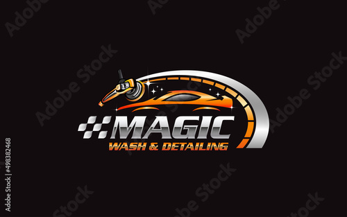 Illustration vector graphic of auto detailing servis logo design template-05