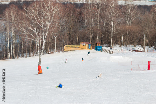 Wood with impact protection on the ski slope