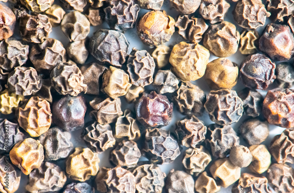 Close-up black pepper, food background Close-up black pepper, food background