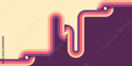 Abstract simple retro style with stripes 1970 background design Vector illustration