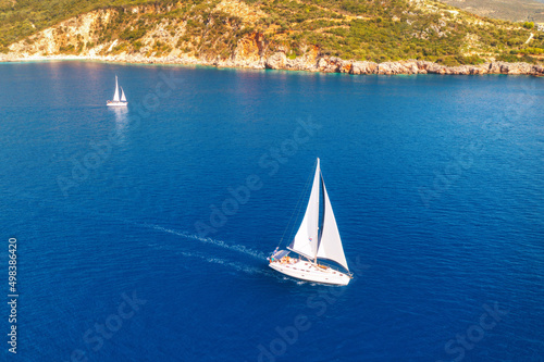 Aerial view of beautiful ya...