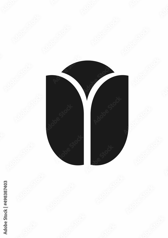 Fototapeta premium Simple design of flower logo
