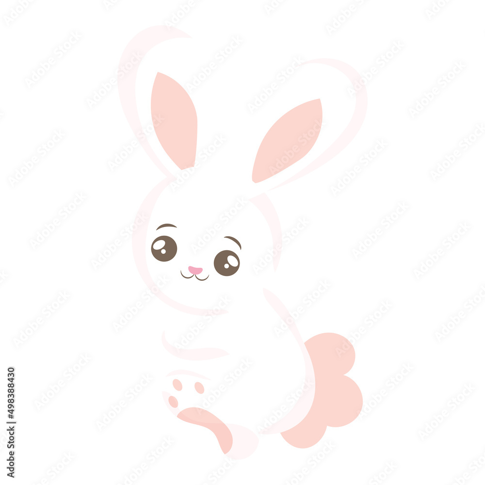 Isolated cute bunny cartoon kawaii Vector Isolated cute bunny cartoon kawaii Vector