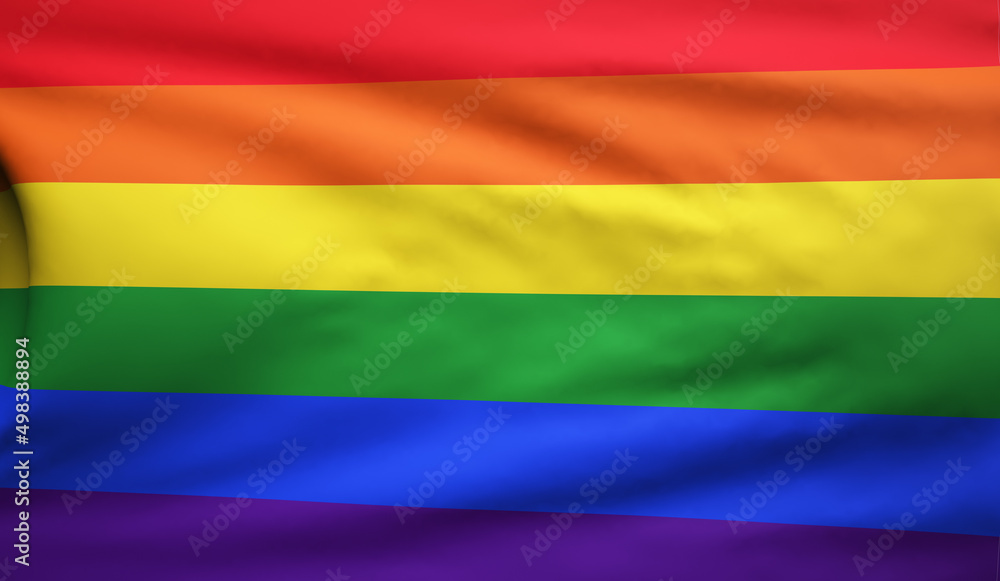 Obraz premium rainbow lgbt flag in the wind