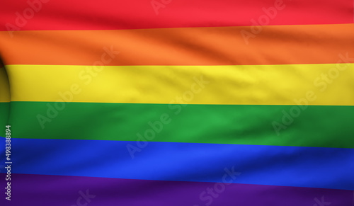 rainbow lgbt flag in the wind