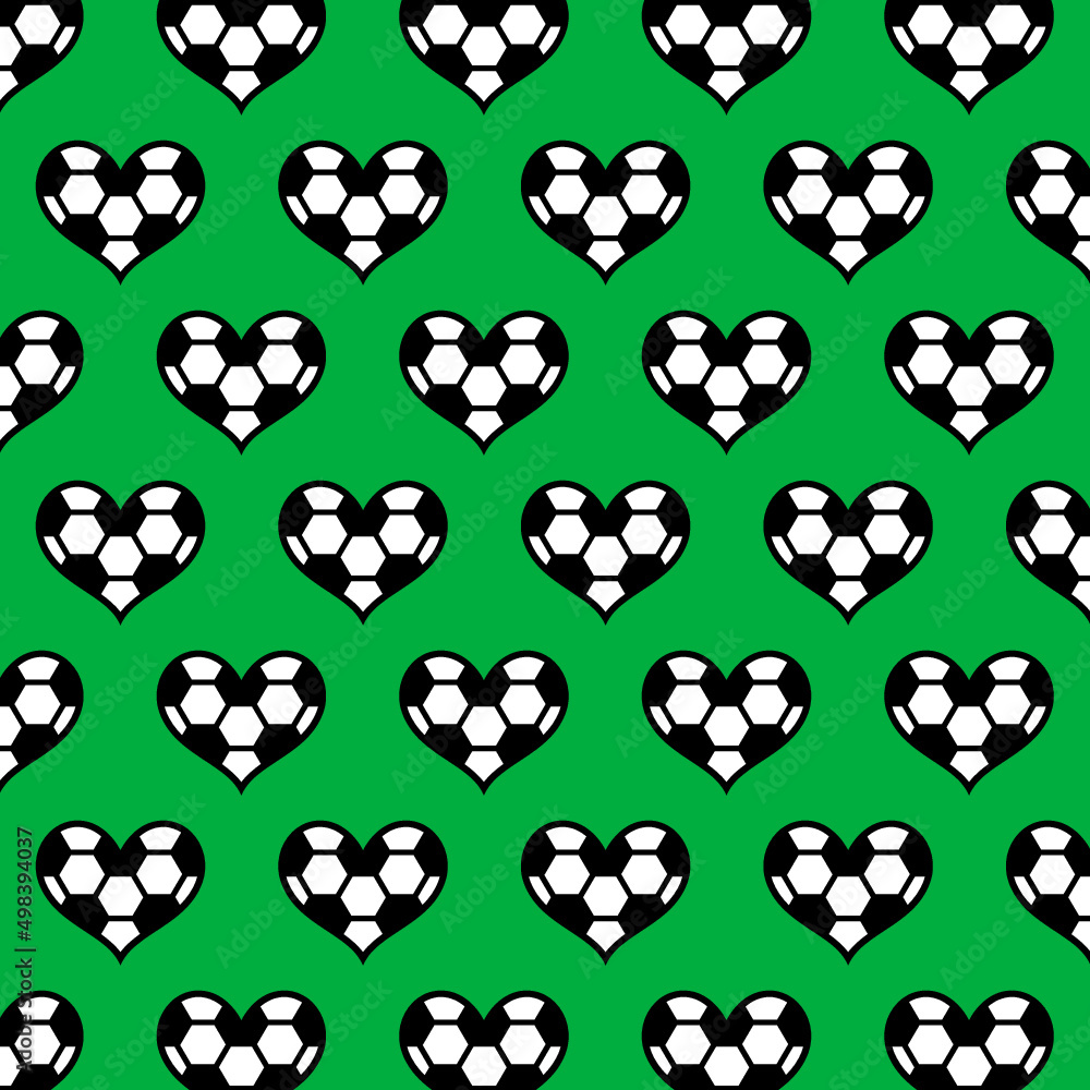 Heart football / soccer ball pattern Heart football / soccer ball pattern