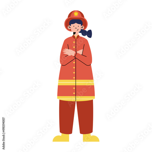 firefighter woman profession