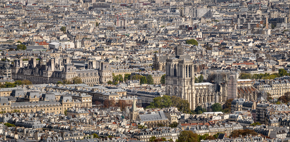 Obraz premium Notre Dame from above