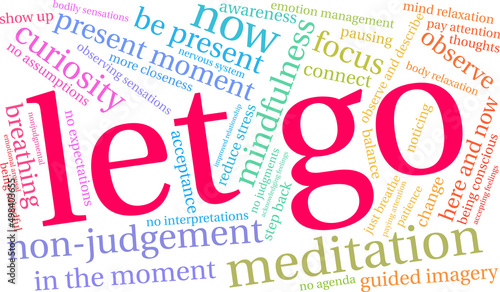 Let Go Word Cloud on a white background. 