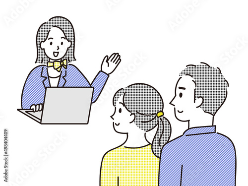 対面で相談をする男女