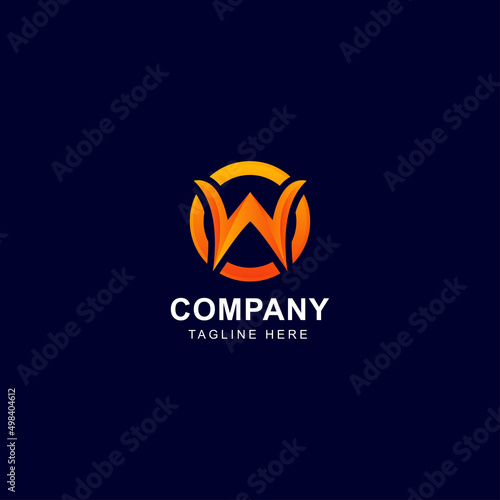 w, o, wo, letter, logo, modern, colorful, gradient, w logo, w letter logo, wo letter logo, o logo