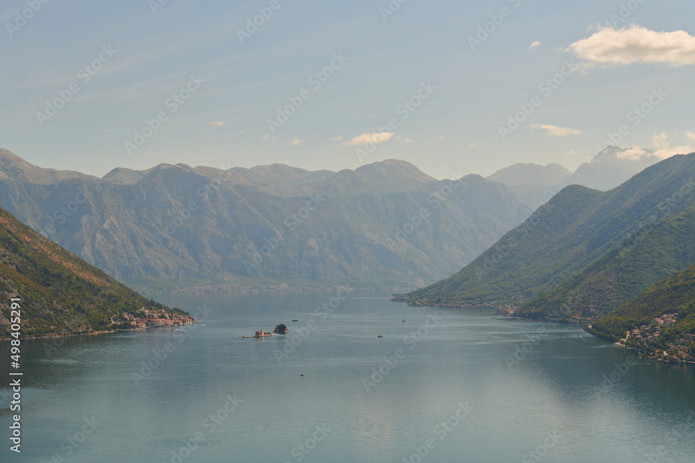 beautiful bay of kotor in montenegro in summer beautiful bay of kotor in montenegro in summer