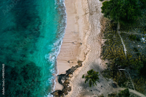 Hawaiian coast view from above