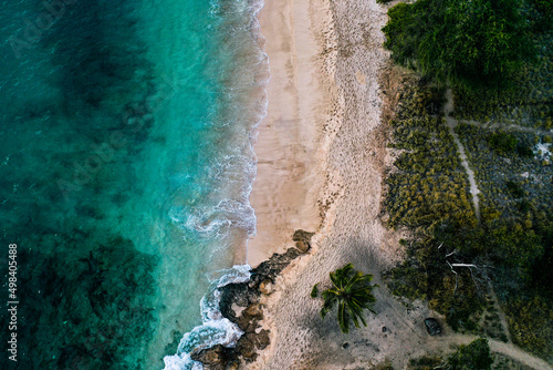 Hawaiian coast view from above