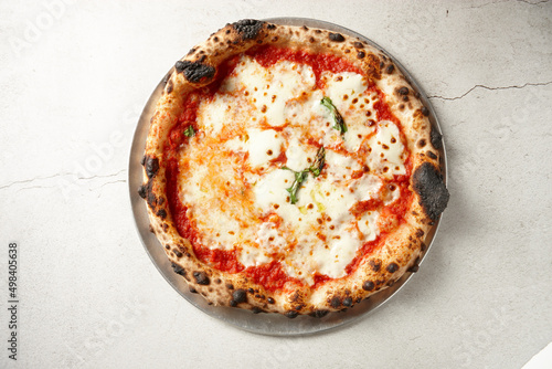 Gourmet wood fired pizza on table