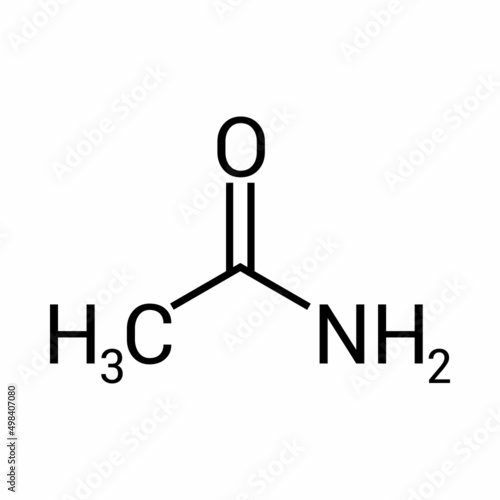 chemical structure of Acetamide (C2H5NO)