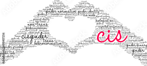 Cis Word Cloud on a white background. 
