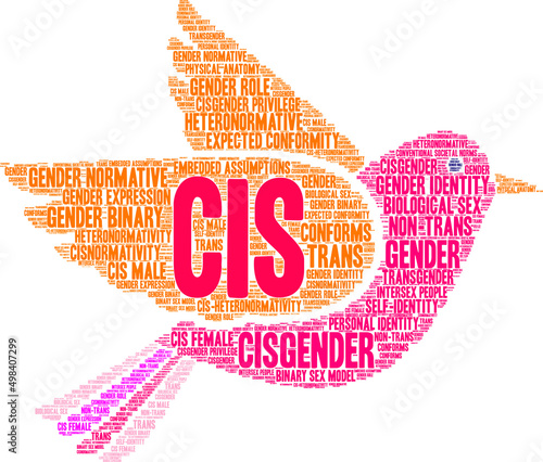 Cis Word Cloud on a white background. 