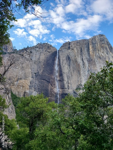 Upper Yosemite Falls in early July, Yosemite National Park, California