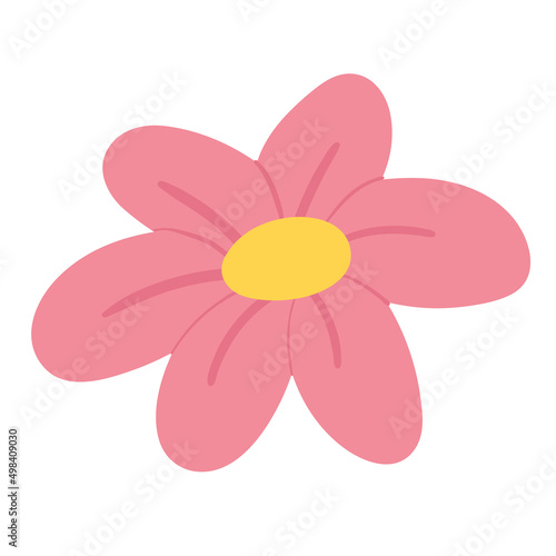 Isolated colored flower icon flat design Vector