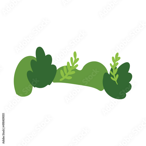 Isolated colored natural grass icon Cute design Vector