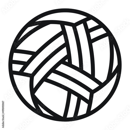 The illustration of takraw ball line art icon vector. suitable for sports, games, plays, entertaining icon, sign, symbol, logo or cartoon.