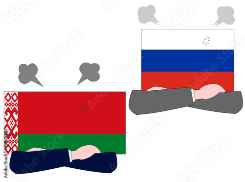ロシアとベラルーシとの外交の状態を表している。