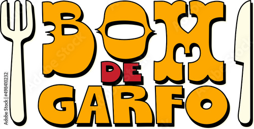 Bom de Garfo Lettering (Meal)