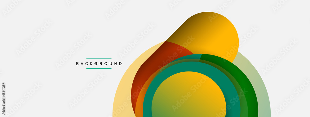 Creative geometric wallpaper. Minimal abstract background. Circles composition vector illustration for wallpaper banner background or landing page Creative geometric wallpaper. Minimal abstract background. Circles composition vector illustration for wallpaper banner background or landing page