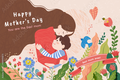Hand drawn Mother's Day card