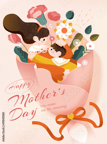 Cute and warm Mother's Day card