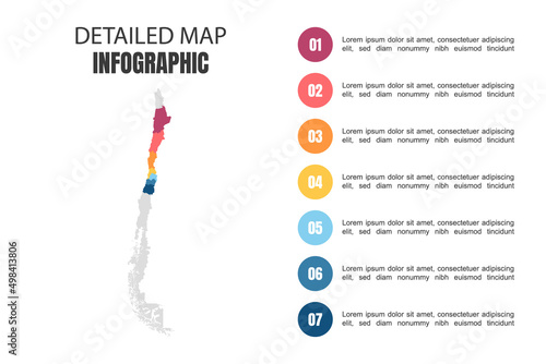 Modern Detailed Map Infographic of Chile