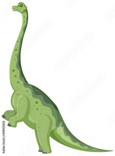 A dinosaur brachiosaurus on white background © blueringmedia