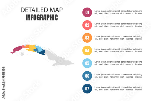 Modern Detailed Map Infographic of Cuba