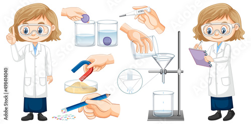 Set of equipment needed for science experiment