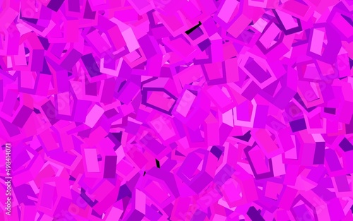 Dark Pink vector pattern with colorful hexagons.