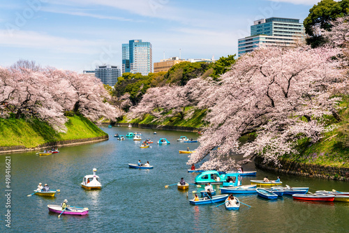 People enjoying a boat ride. 