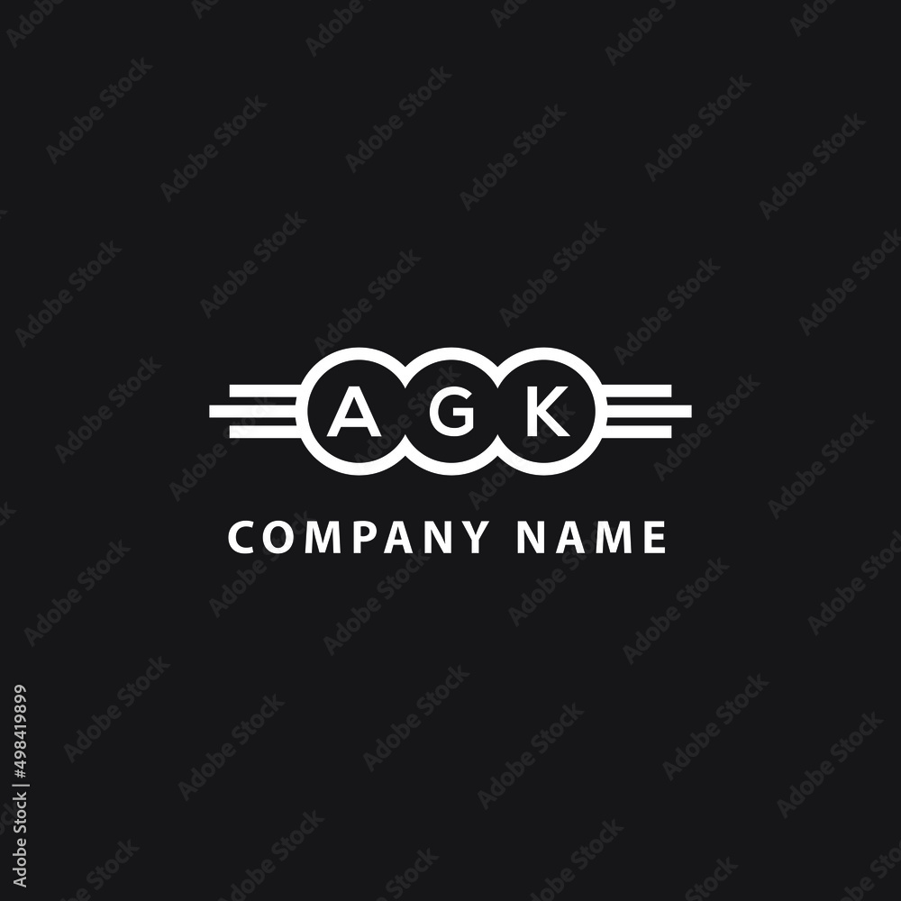 AGK letter logo design on black background. AGK creative initials letter logo concept. AGK letter design. AGK letter logo design on black background. AGK creative initials letter logo concept. AGK letter design.